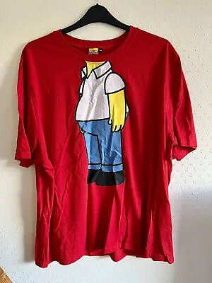 The Simpsons 3XL Red Homer Simpson T Shirt Top VGC Matt Groening ***Free Post*** • £12.99