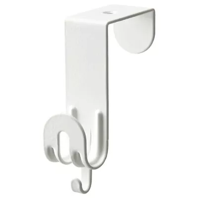 IKEA SEKINER Over Door Clothes Double Hook White Metal Sturdy • £5.95