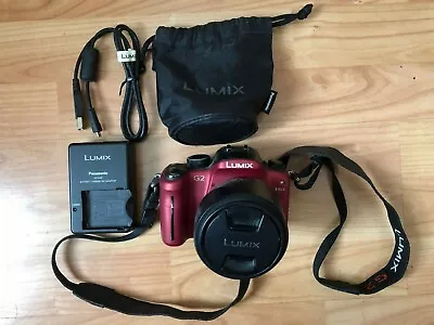 Panasonic LUMIX DMC-G2 12.1MP Digital Camera - Red Camera Bundle As Pictured • £185