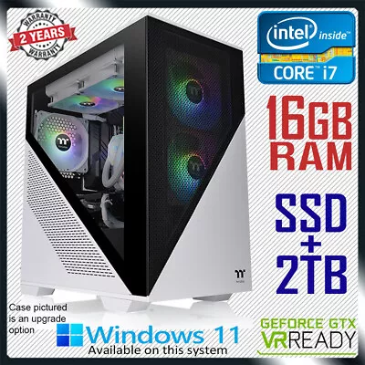 Intel Core I7 Quad Gaming PC Computer RTX 3060Ti 16GB RAM SSD + 2TB Desktop • $989