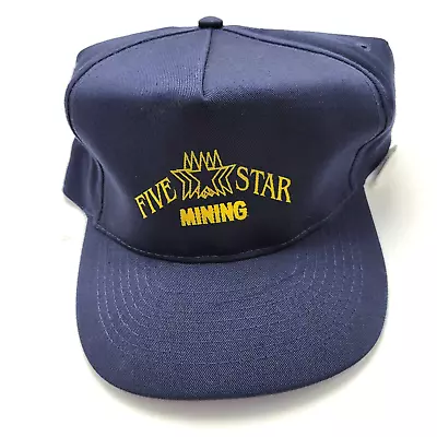 Five Star Mining Indiana Otto Hat Blue Adult Used Snapback Vtg B19D • $12.99