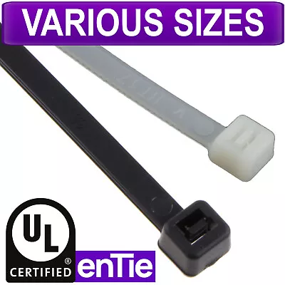 Cable Zip Ties [100 PACK] Nylon Wraps High Quality Strong Small/Thin/Long/Thick • £3.37
