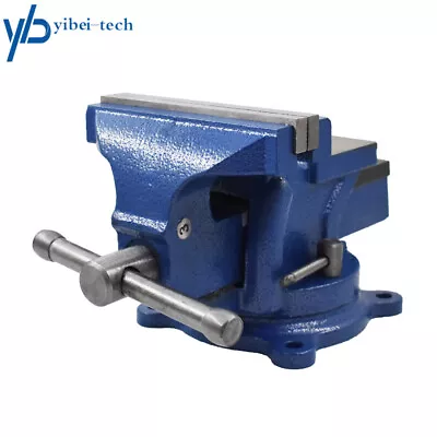 4Inch Bench Vise With Anvil Swivel Locking Base Table Top Clamp Heavy Duty Vice • $32.15