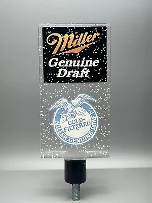 Vintage Acrylic Lucite Miller Genuine Draft Cold Filtered Beer Tap Handle • $12.95