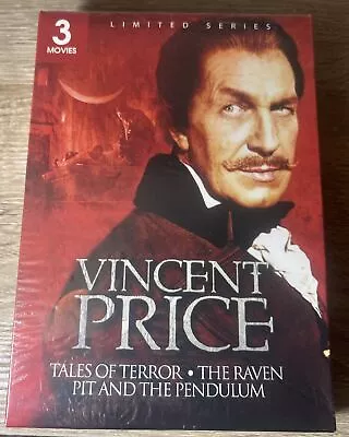 NEW SEALED Vincent Price 3 Movies Tales Of Terror Raven & Pit And The Pendulum • $17.98