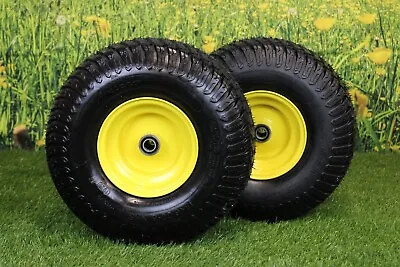 (Set Of 2) 15x6.00-6 Tires & Wheels 4 Ply For Lawn & Garden Mower Turf Tires .75 • $71.99