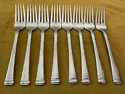 Mikasa Hammered Harmony  (8) Salad Forks Stainless • $38.75