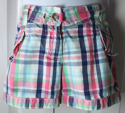 Mini Boden 12 Years Pink Plaid 100% Cotton Shorts • $19.99