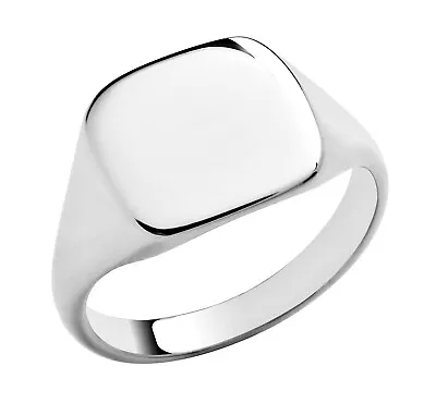 Sterling Silver Heavy Signet Ring Size M N O P Q R S T U V W X Y Z Mens & Ladies • £24.95