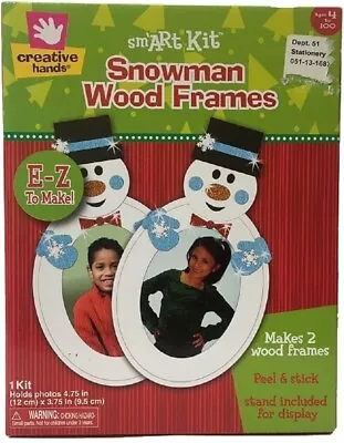 Creative Hands Smart Kit Snowman Wood Frames E-Z To Make • $5.99