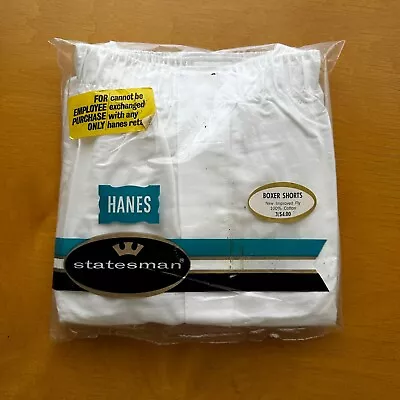 VTG 1960's Mens Hanes Boxer Shorts Underwear 3 Pack Size 30 Deadstock NOS 60s • $164