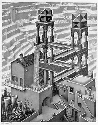 £26.99 • Buy MC Escher Waterfall Giclee Fine Art Print Paper Or Canvas Large Various Sizes