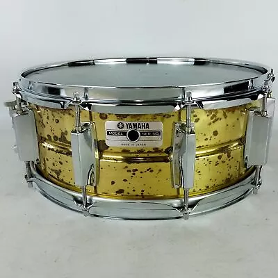 Yamaha SD495 Seamless Natural Brass Snare Drum 5.5x14 Vintage90 Recording Custom • $299