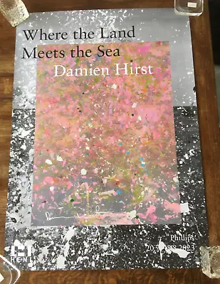 Damien Hirst ‘Where The Land Meets The Sea’ SIGNED (Pink) Poster HENI ART • £219.99