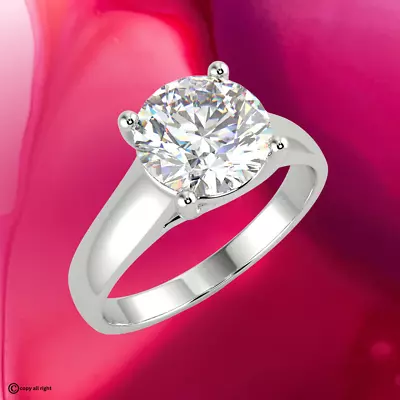 2.00 Ct Round Lab Grown Diamond Engagement Ring 14K White Gold GIA Authenticity • $1299