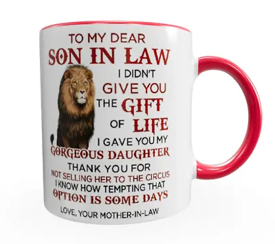 £9.99 • Buy To My Dear Son In Law , Mother In Law,  Mug Cup, Birthday Mug, Red