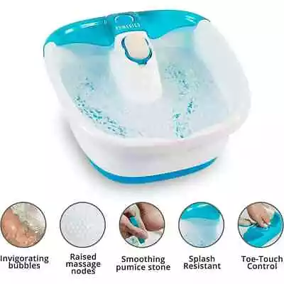 X Large Feet Foot Spa Bath Massager Heat Soaker Massage Bubble Roller Deep Soak • $21.23