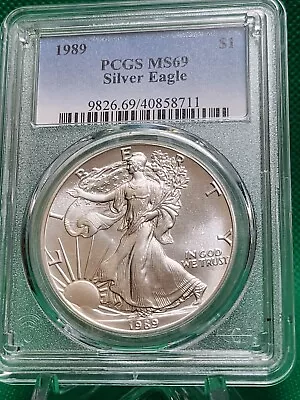 1989 $1 American Silver Eagle MS 69 • $52