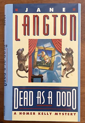 Dead As A Dodo By Jane Langton Hardcover Signed & Doodle Homer Kelly Mystery • $14.95