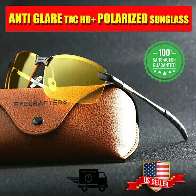 HD Polarized Day & Night Vision Glasses For Men Women Driving Aviator Sunglasses • $9.99