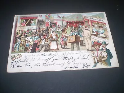 Social History  GRUSS  Fairground Punch Judy 1908 Printed Postcard • £2.99