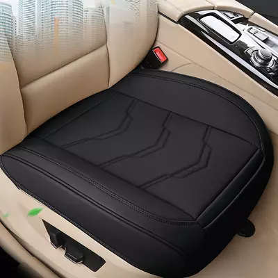  Black PU Leather Car Cover Seat Deluxe Protector Cushion Front Cover Universal • $33.91