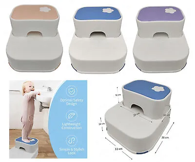 £11.45 • Buy Kids Foot Step Up Stool Sturdy Strong Toddlers Toilet Potty Training Anti Slip