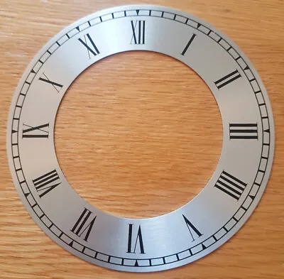 £7.95 • Buy NEW - 6 Inch Chapter Ring Clock Zone Dial Face - Silver 152mm Roman Num - CR191