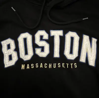 Boston Mass Hoodie Mens  H&M Pullover Hooded Sweatshirt Kangaroo Pouch Medium • $16.25