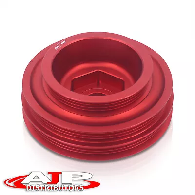 Crank Shaft Case Harmonic Balancer Pulley Wheel Red For Acura Honda B16 B18 B20 • $49.99