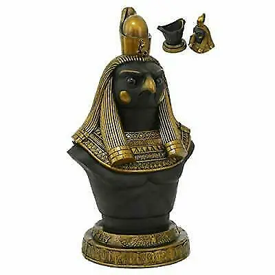 Ancient Egyptian God Of The Sky Horus Falcon Ra Bust Decorative Box Statue 10 H • $44.99