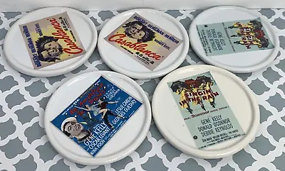 Lot Of 5 TCM Drink Coasters Turner Classic Movies Pottery Barn • $19.99