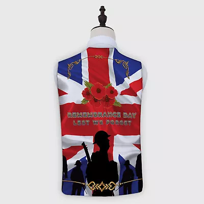 Remembrance Day Waistcoat Poppy - Soldier Silhouette Gold Emblem Union Jack • £15.99