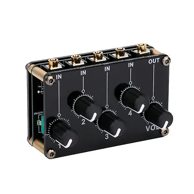 4 In 1 Out Mini Stereo 4 Channel Line Passive Mixer For Small Club Or Bar P6N5 • $15.97