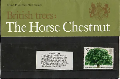 GB 1974 Horse Chestnut  Presentation Pack SG 949 • £0.99