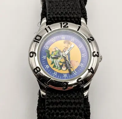 Toy Story Kids Time Teacher Watch Black Nylon Band Easy On & Off New Battery • $8.95