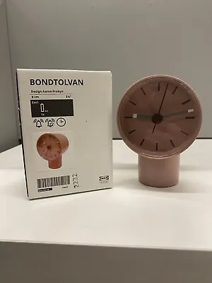 Brand New IKEA Bondtolvan Alarm Clock 8x9 Cm 30511014 Aluminium Body • £16.99