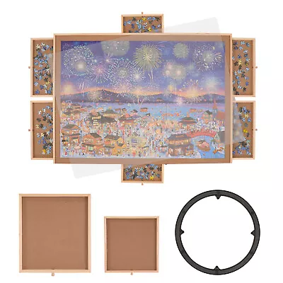 VEVOR 2000 Piece Puzzle Board Drawer Cover Portable Wooden Jigsaw 40.2 X29.4  • $119.99