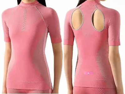 Adidas Stella McCartney Run KNIT Seamless Explorer Compression Yoga Tee Womens • $37.81