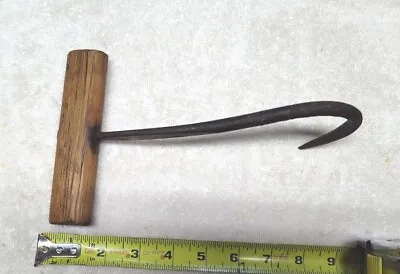Vintage Hay/Meat Pull Hook With Wooden Handle • $5