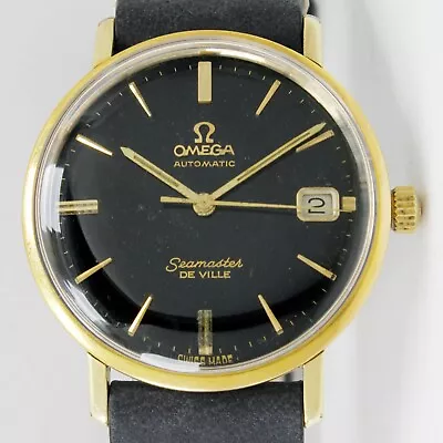 1963s Omega Seamaster Deville Auto Original Black Patina Dial Vintage Watch • $3388.22