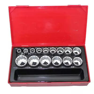 Teng Tools 15 Piece 1/2 Inch Drive AF Socket Set TT1215AF • $120.99