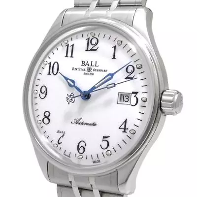 BALL WATCH Train Master Date NM3288D-SJ-WH Automatic White Dial Bracelet Mens • $1180
