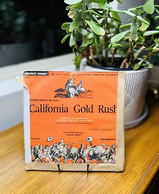 RARE Vintage Enrichment Records California Gold Rush 78rpm 10” • $29.95