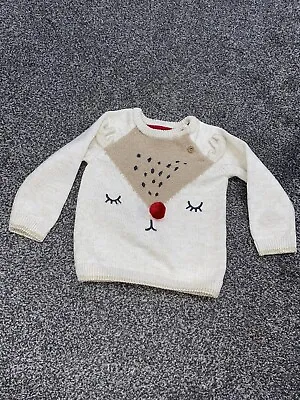 Baby Girl Christmas Jumper 9-12 Months • £4