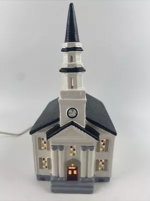 Vintage 1990 Yuletide Lighted Athenian Cathedral Christmas Village Church House • $39.95