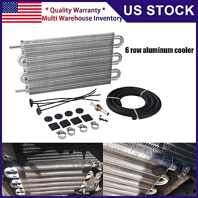 6 Row Fit For Oil Cooler Kit Remote Transmission Auto-Manual Radiator Converter • $35.99