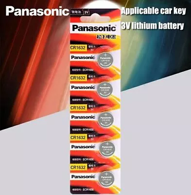 CR1632 1632 DL1632 PANASONIC 3V Lithium Batteries Cell Button Coin Battery 5Pcs • $9.99