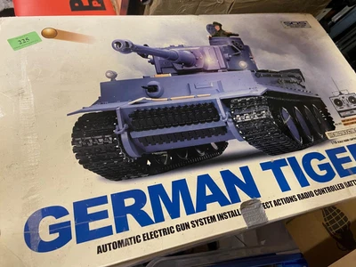 £150 • Buy Heng Long SQS RC BB Smoke Sound Tank German Tiger I 1/16th Scale Boxed
