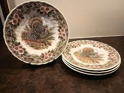 Set Of 4 Queens Myott Factory Thanksgiving - Dessert/salad 8  Plates • $40